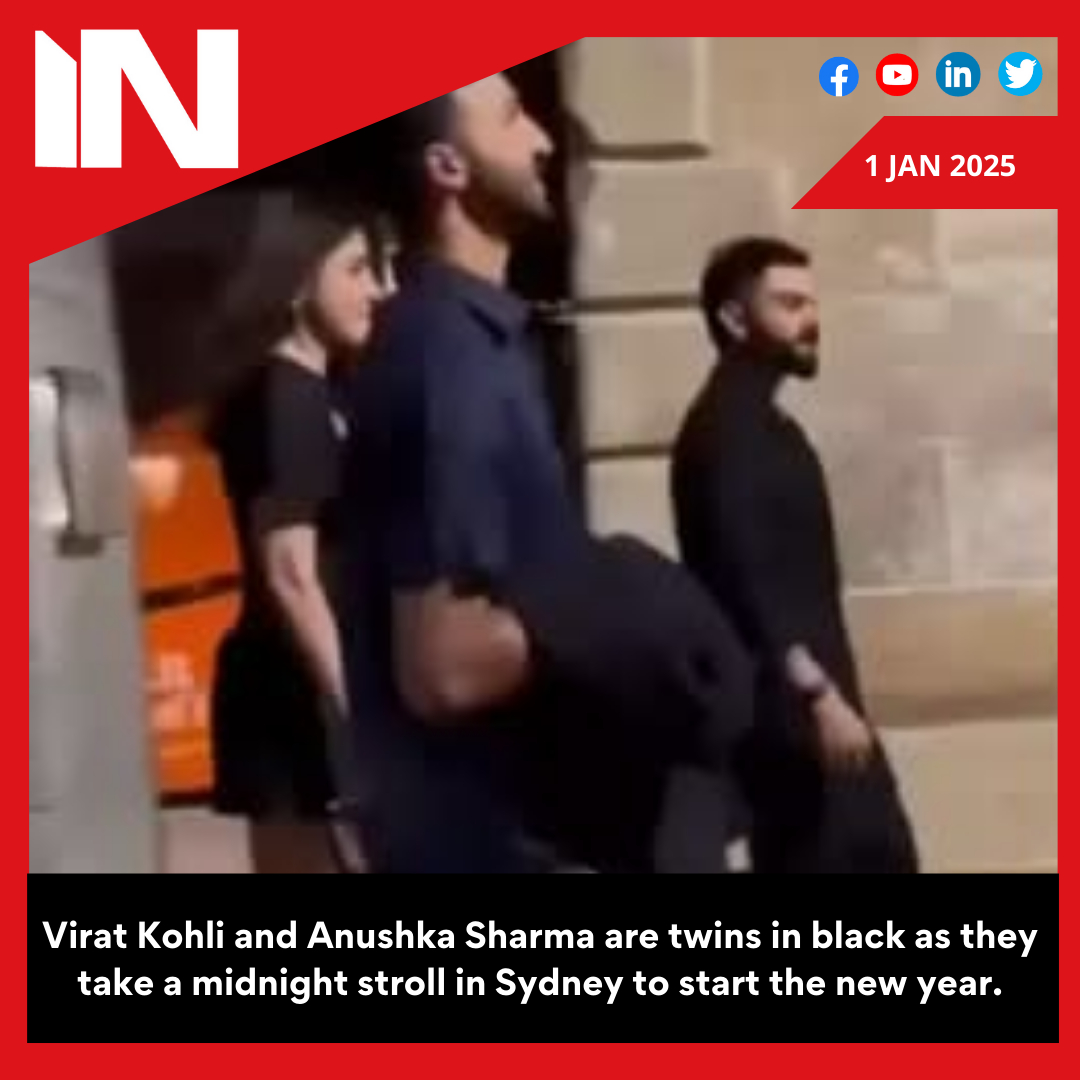 Virat Kohli and Anushka Sharma are twins in black as they take a midnight stroll in Sydney to start the new year. Observe