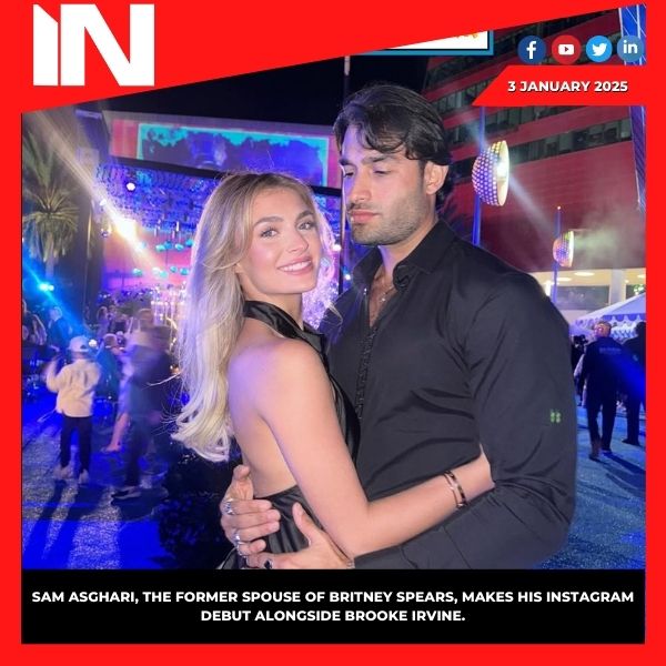 Sam Asghari, the former spouse of Britney Spears, makes his Instagram debut alongside Brooke Irvine.