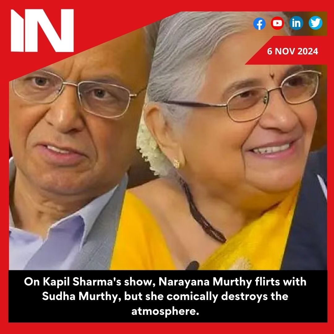 Narayana Murthy gets flirty with Sudha Murthy on Kapil Sharma’s show; she hilariously kills the vibe