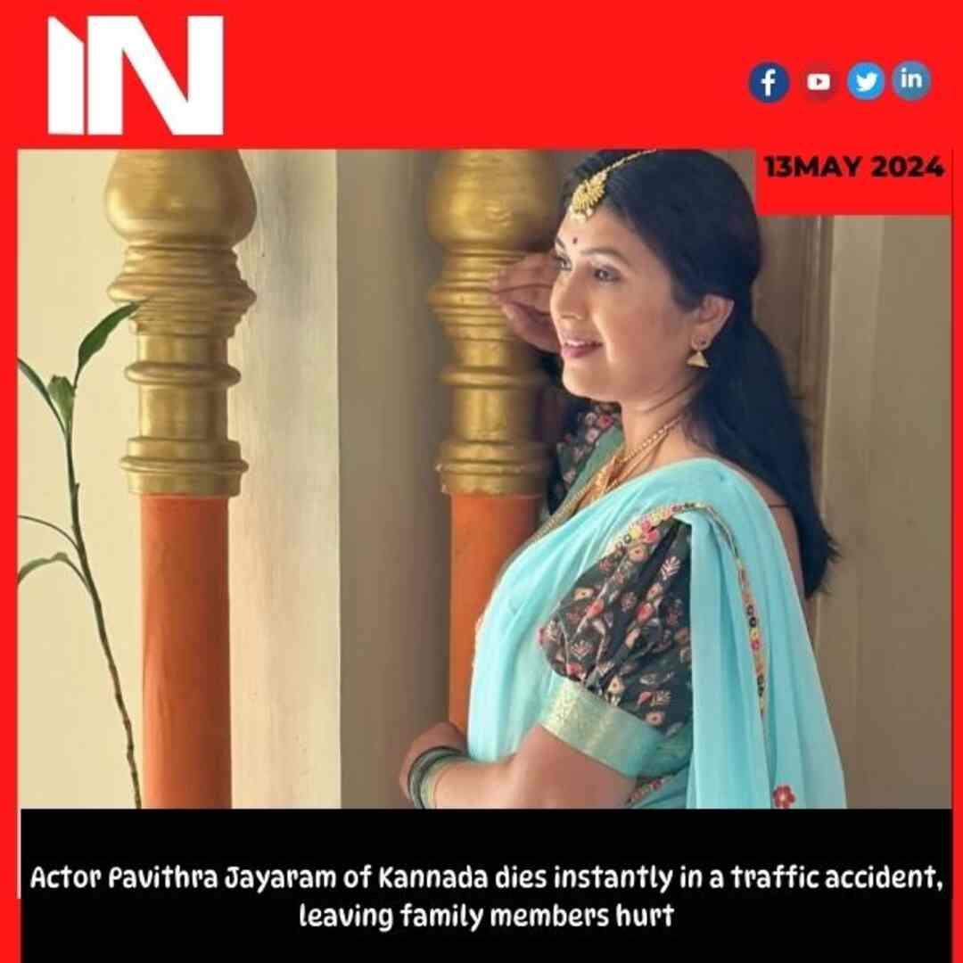 Actor Pavithra Jayaram of Kannada dies instantly in a traffic accident, leaving family members hurt