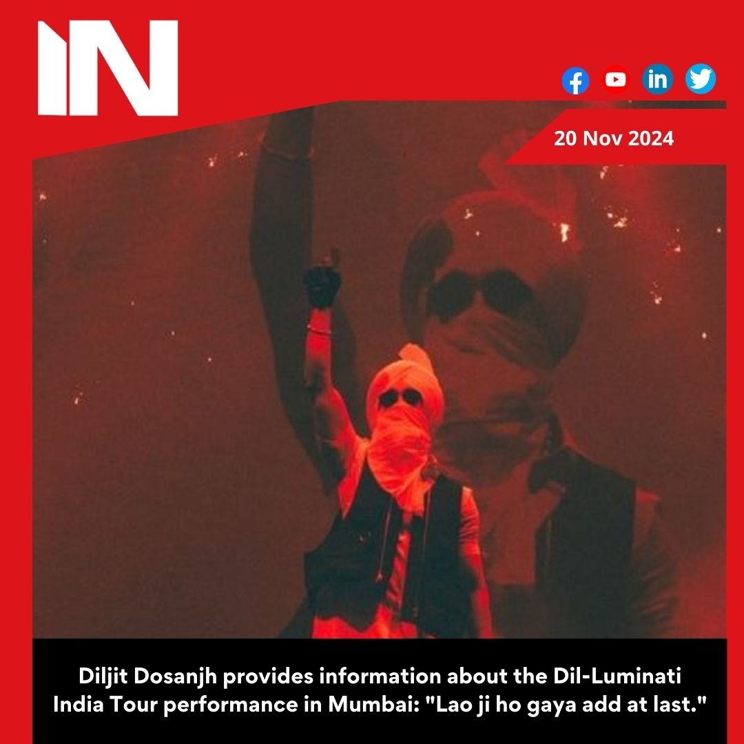 Diljit Dosanjh announces details of Mumbai show in Dil-Luminati India Tour: ‘Lao ji finally ho gaya add’