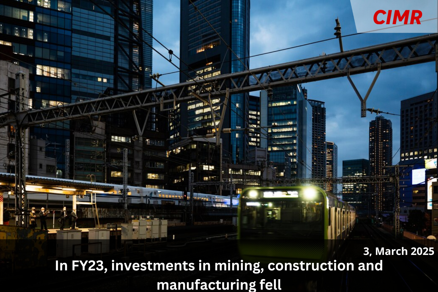 In FY23, investments in mining, construction and manufacturing fell