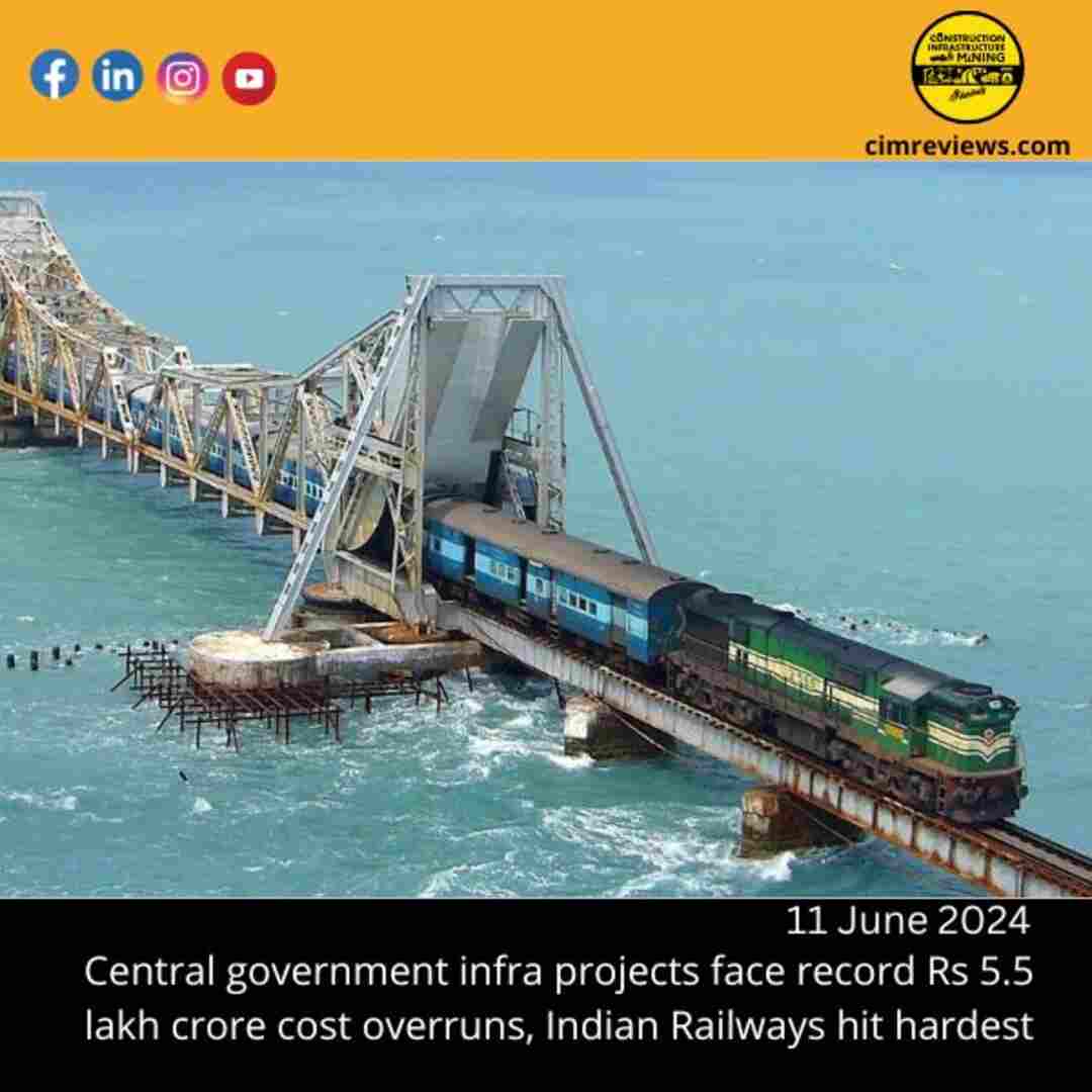 Central government infra projects face record Rs 5.5 lakh crore cost overruns, Indian Railways hit hardest