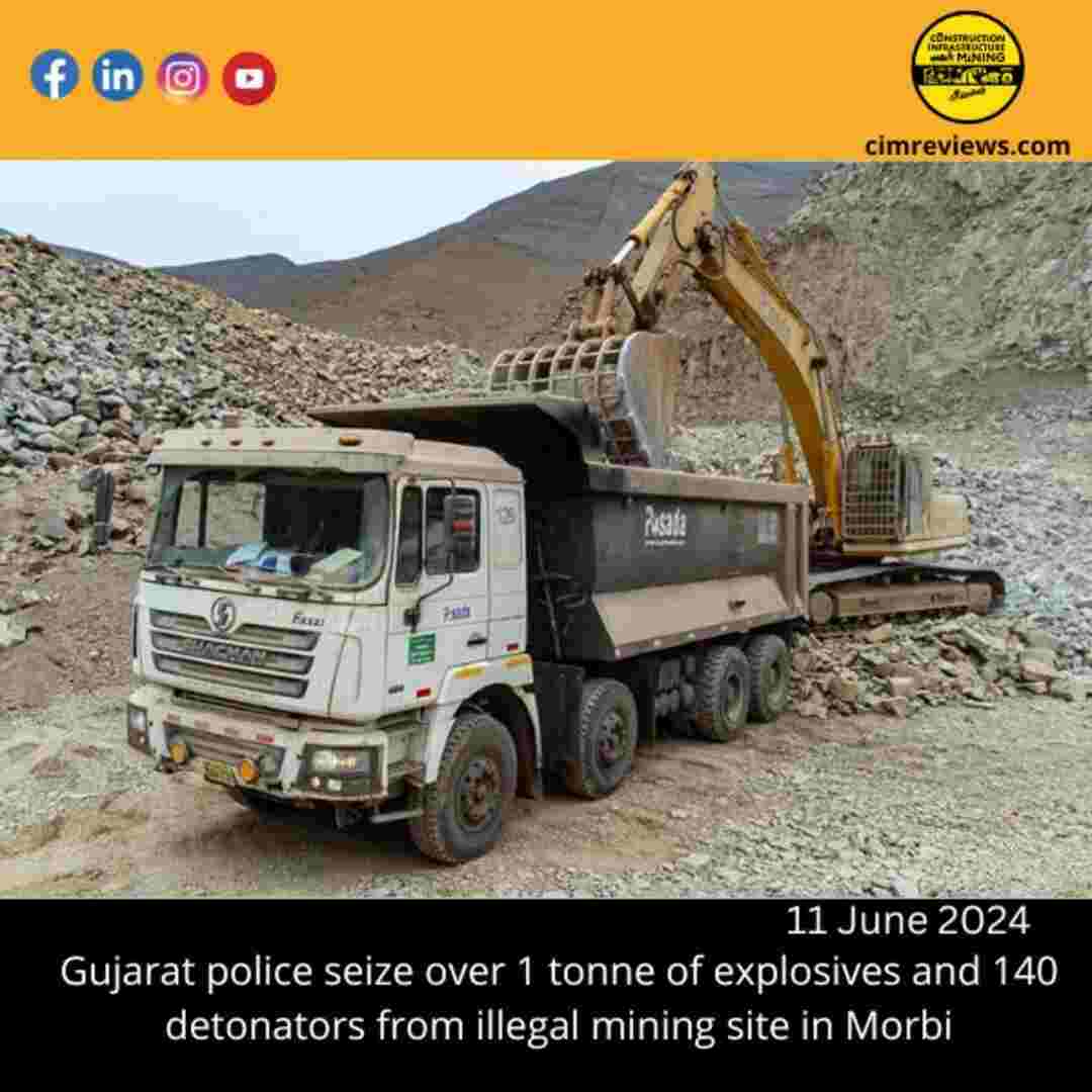 Gujarat police seize over 1 tonne of explosives and 140 detonators from illegal mining site in Morbi