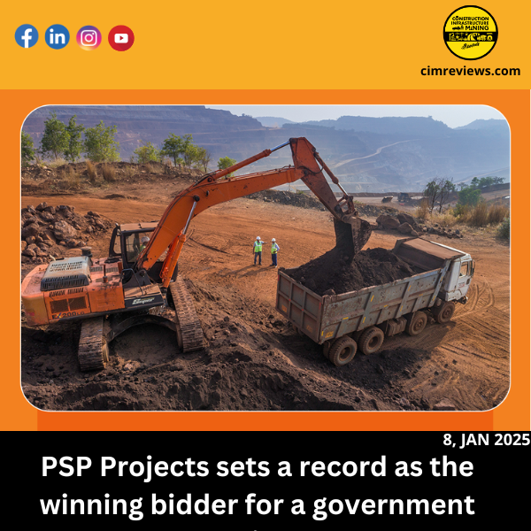 PSP Projects sets a record as the winning bidder for a government project.