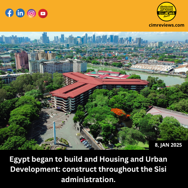 Egypt began to build and Housing and Urban Development: construct throughout the Sisi administration.