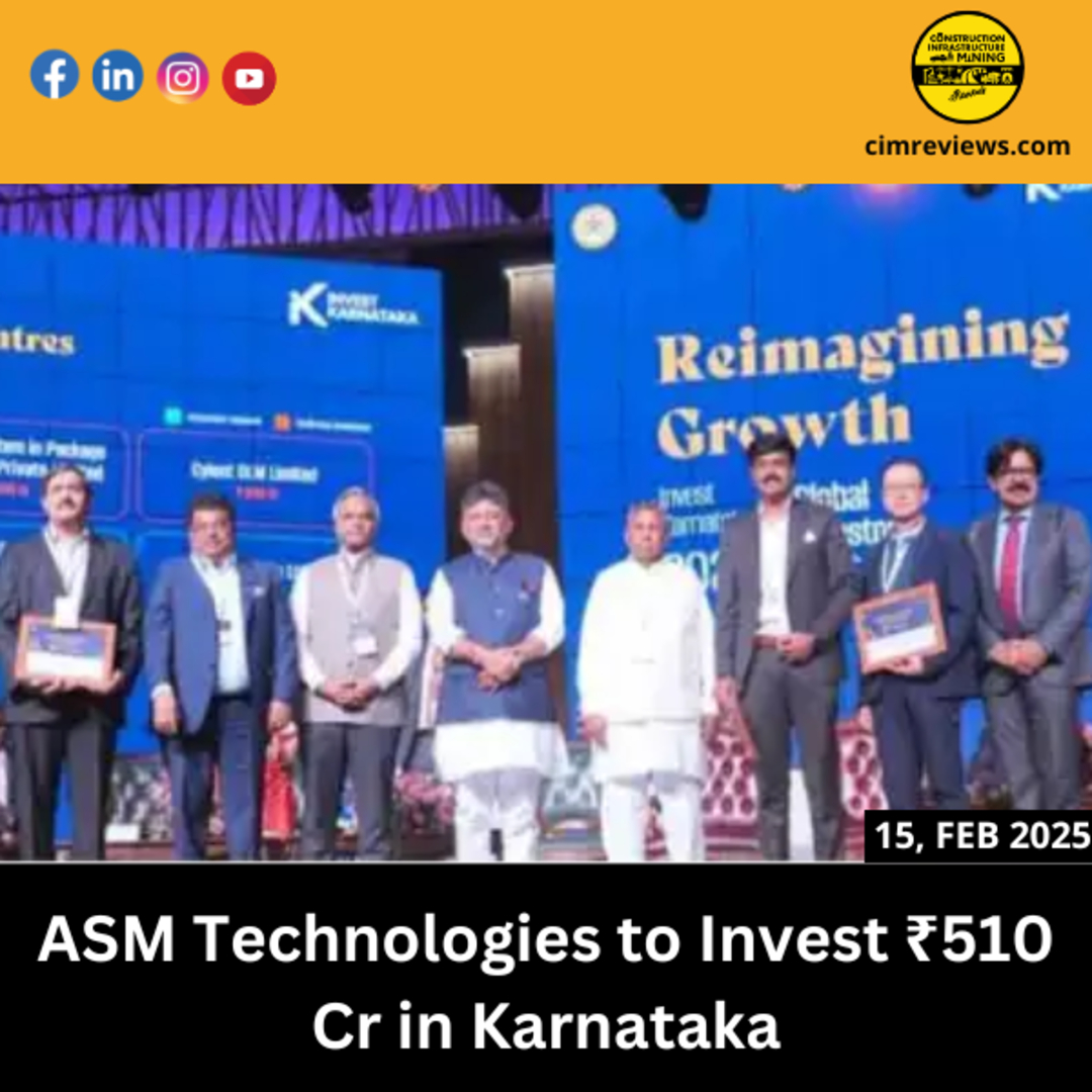 ASM Technologies to Invest ₹510 Cr in Karnataka