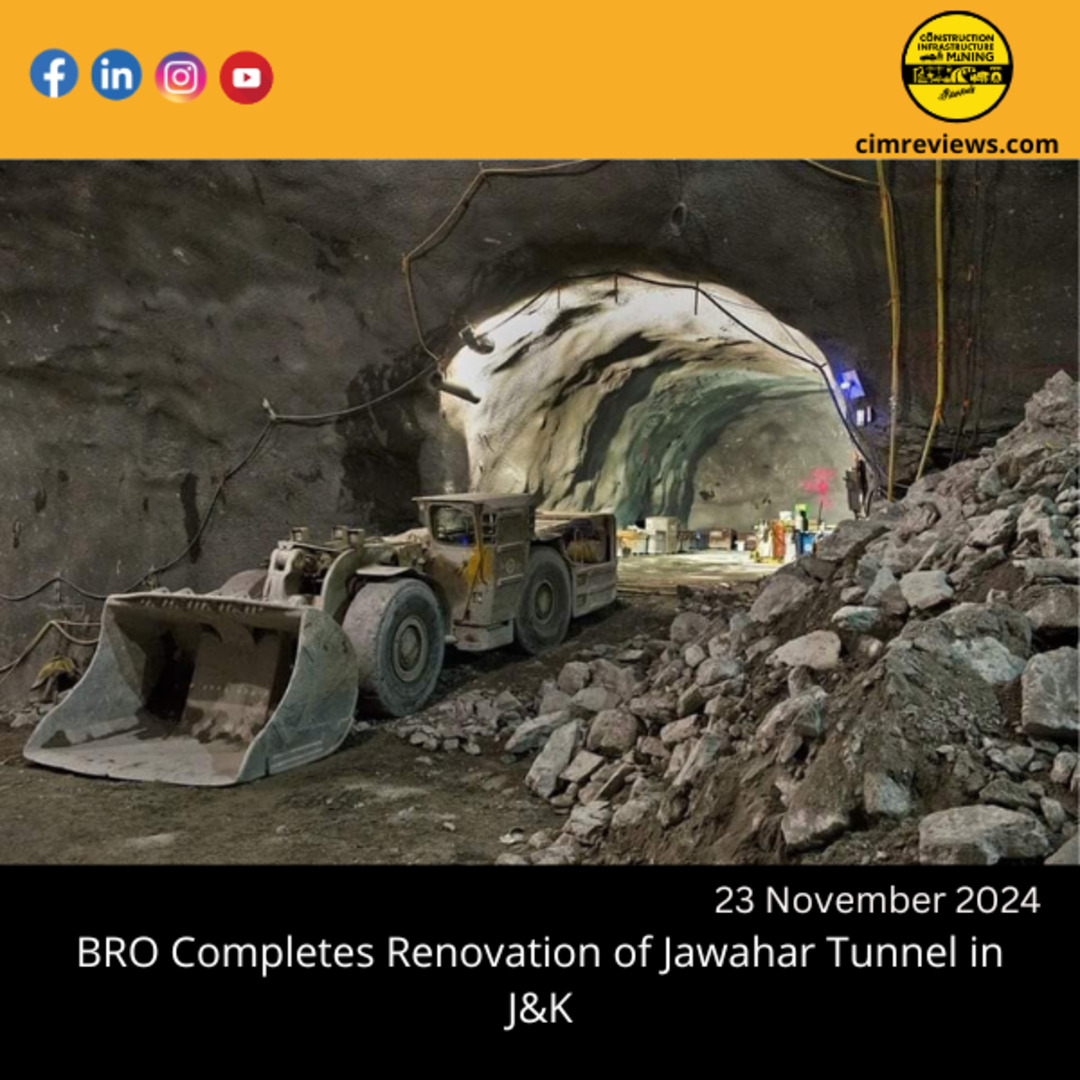 BRO Completes Renovation of Jawahar Tunnel in J&K