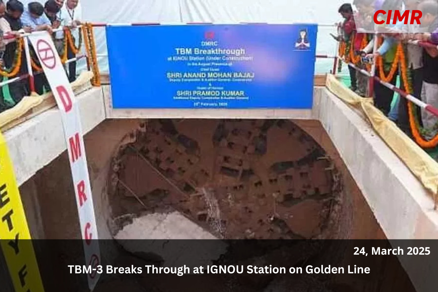 TBM-3 Breaks Through at IGNOU Station on Golden Line