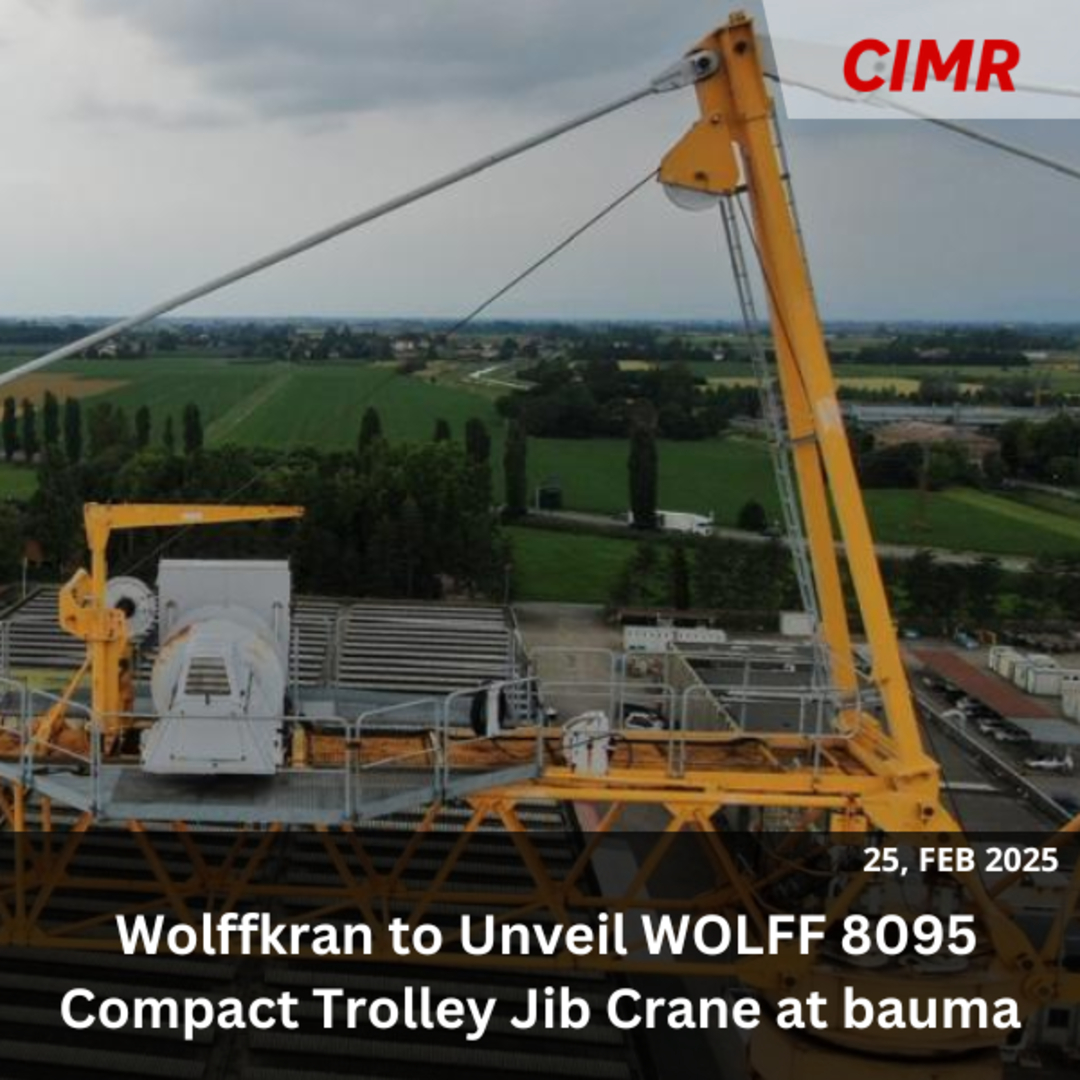 Wolffkran to Unveil WOLFF 8095 Compact Trolley Jib Crane at bauma 2025