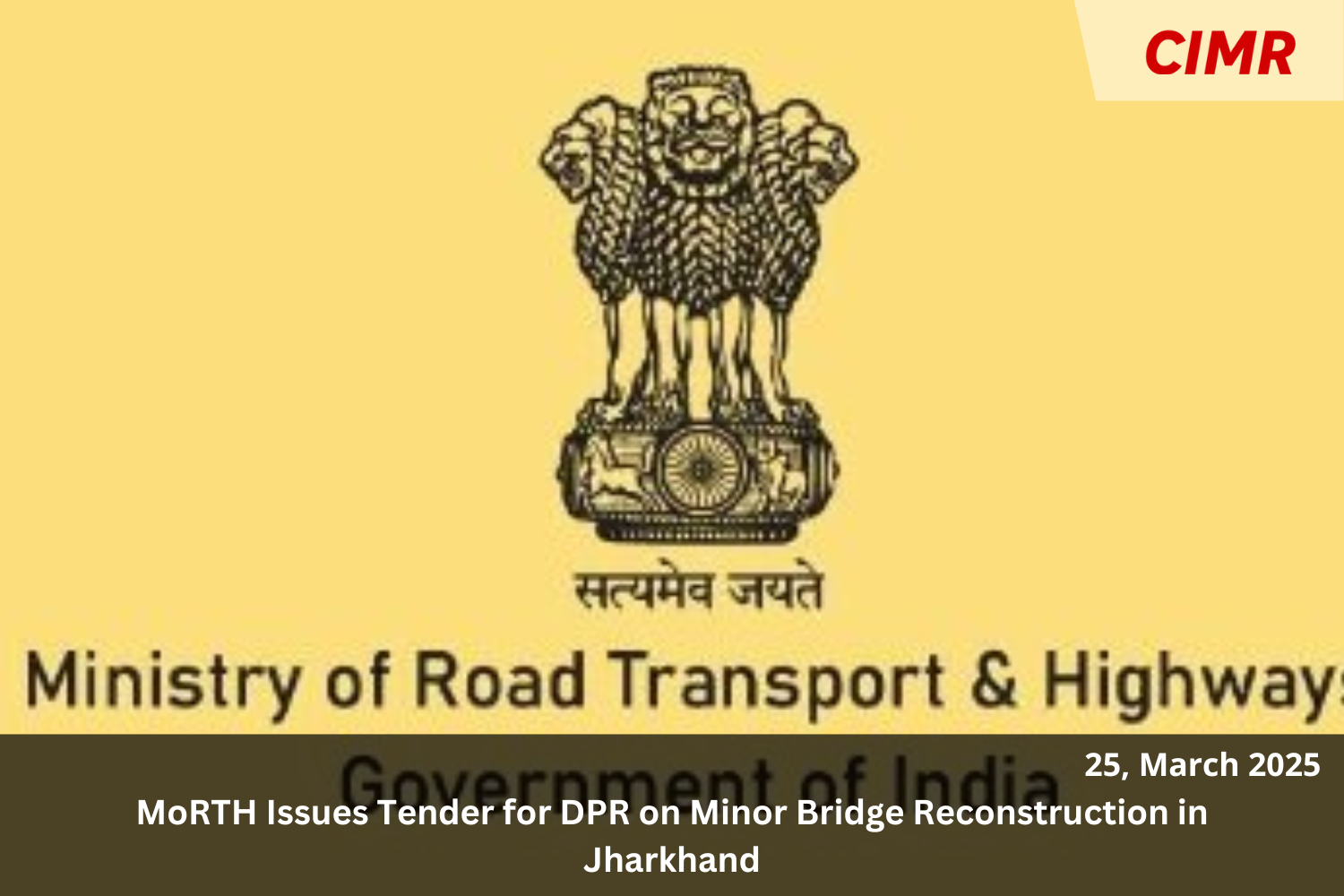 MoRTH Issues Tender for DPR on Minor Bridge Reconstruction in Jharkhand