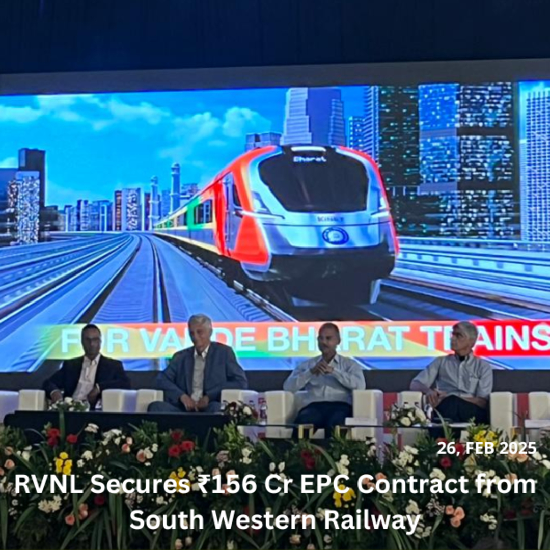 RVNL Secures ₹156 Cr EPC Contract from South Western Railway