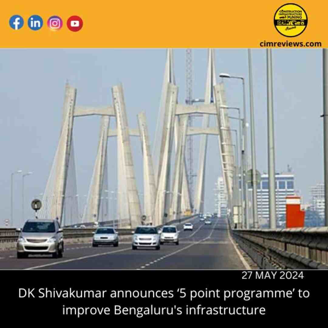 DK Shivakumar announces ‘5 point programme’ to improve Bengaluru’s infrastructure