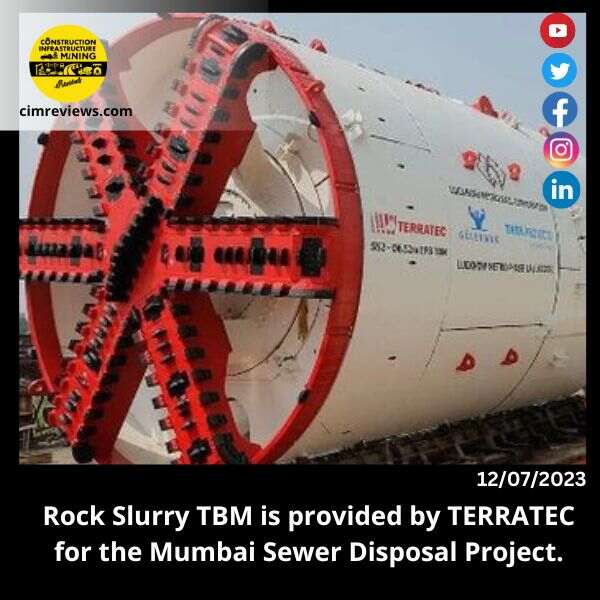 Rock Slurry TBM is provided by TERRATEC for the Mumbai Sewer Disposal Project.