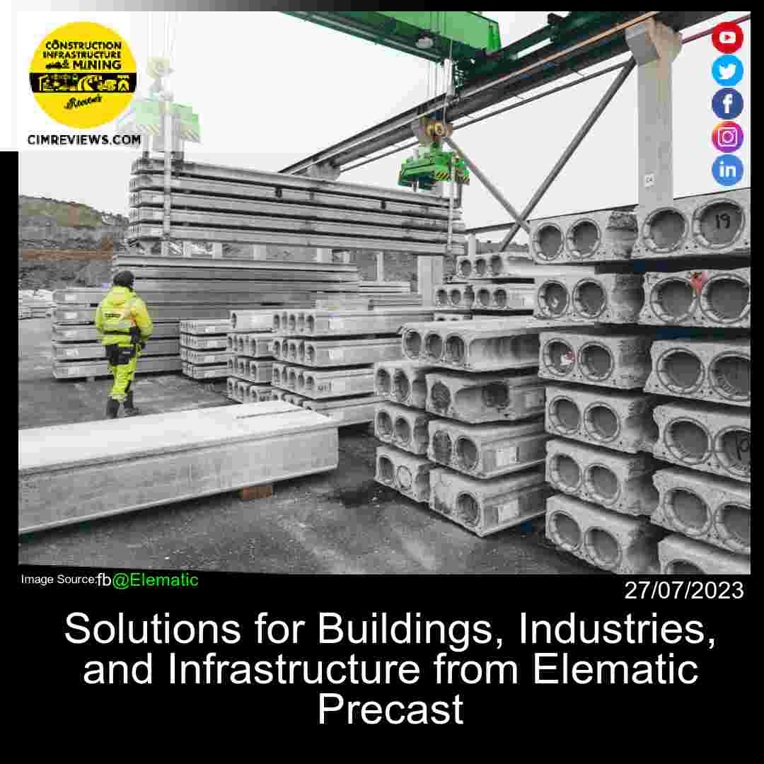 Solutions for Buildings, Industries, and Infrastructure from Elematic Precast