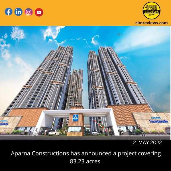 Aparna Constructions has announced a project covering 83.23 acres