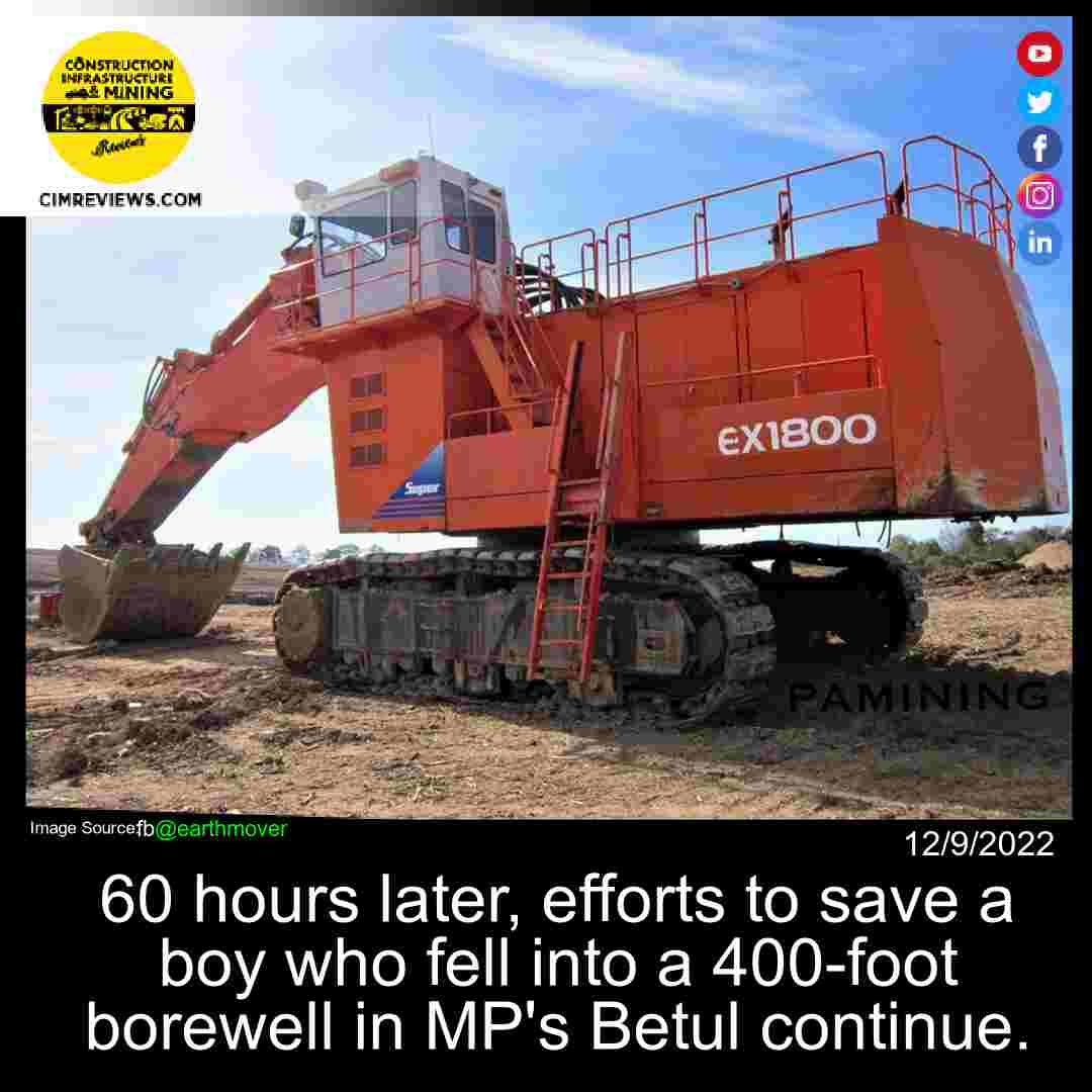 60 hours later, efforts to save a boy who fell into a 400-foot borewell in MP’s Betul continue