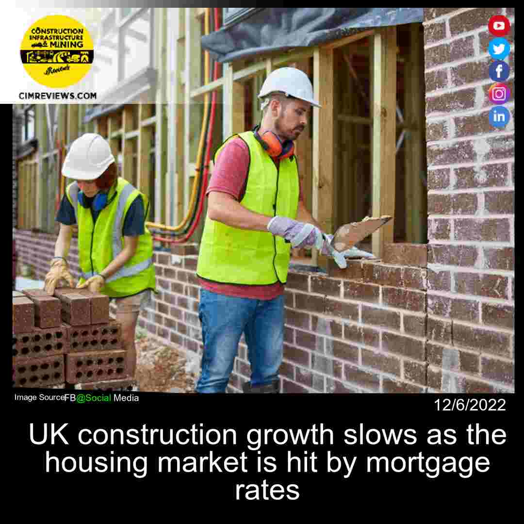 UK construction growth slows as the housing market is hit by mortgage rates