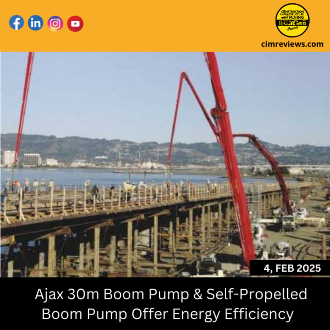 Ajax 30m Boom Pump & Self-Propelled Boom Pump Offer Energy Efficiency