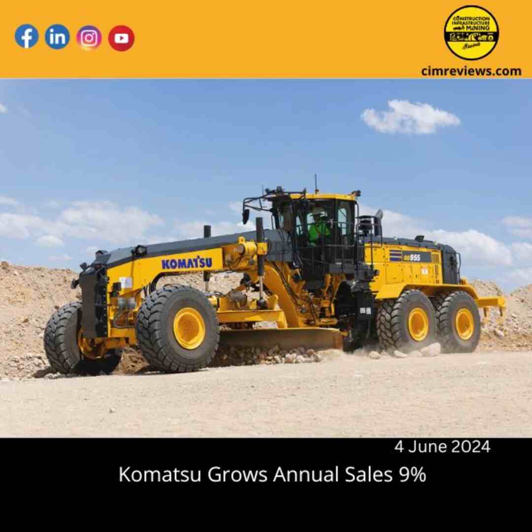 Komatsu Grows Annual Sales 9%