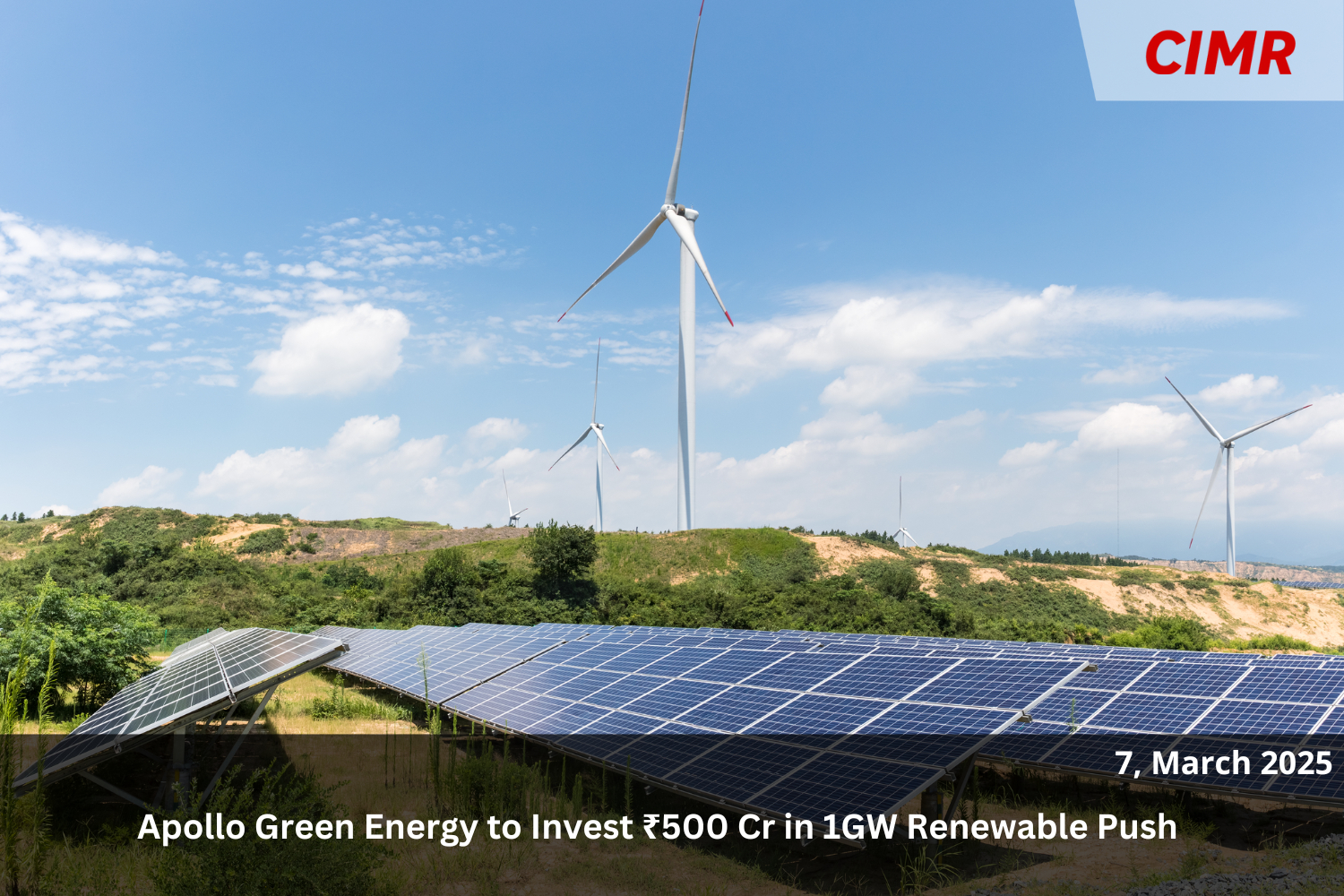 Apollo Green Energy to Invest ₹500 Cr in 1GW Renewable Push