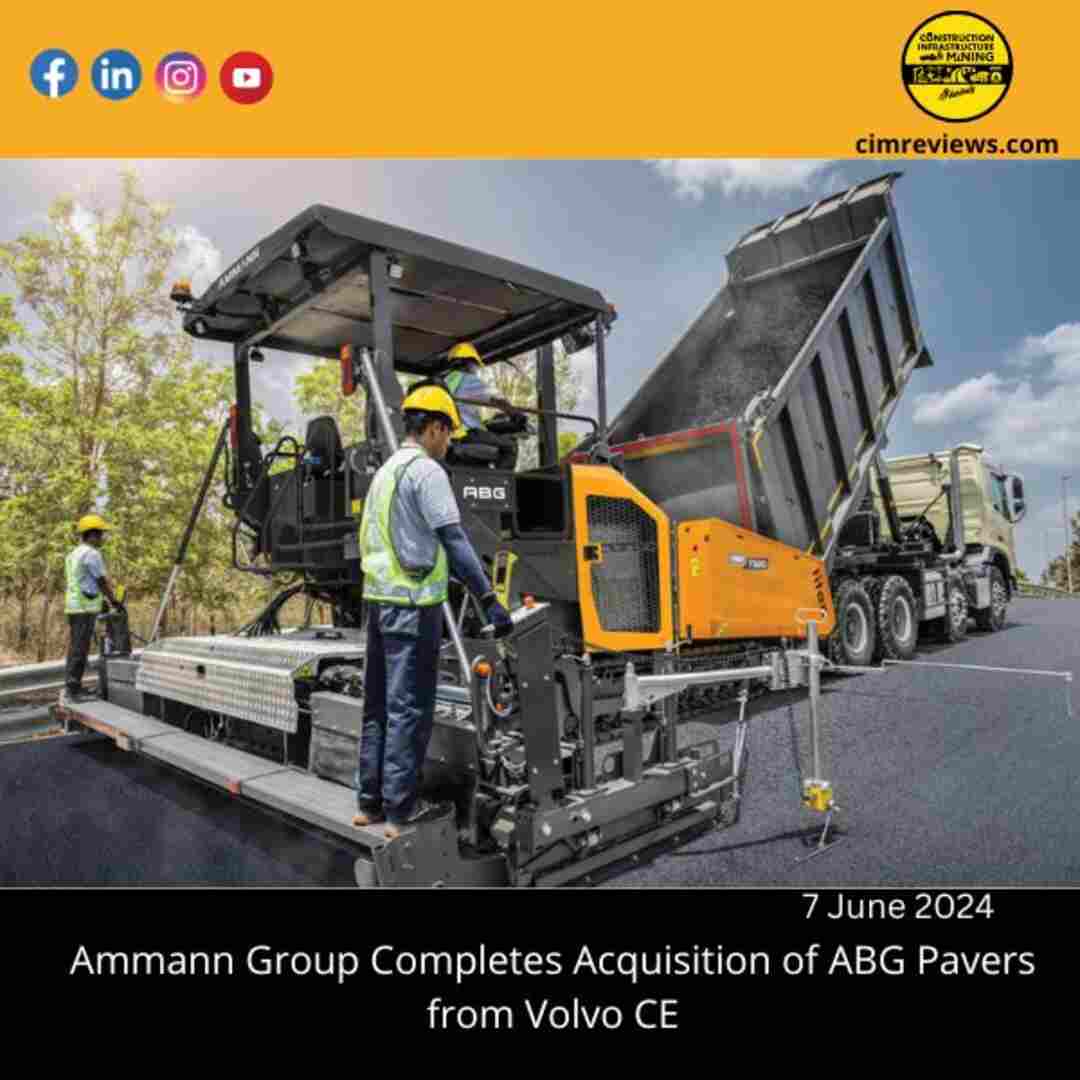 Ammann Group Completes Acquisition of ABG Pavers from Volvo CE